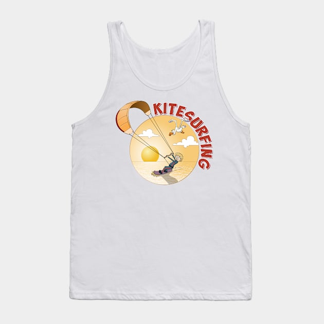 Kite surfing vector illustration. Tank Top by Stefs-Red-Shop